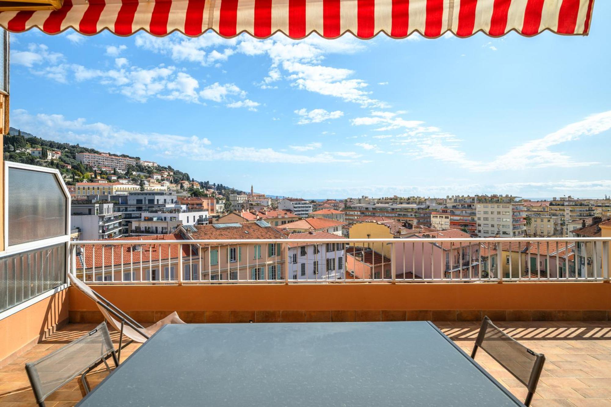 'L'Alicante Proche' Gare, Terrasse, Vue Mer Ментона Экстерьер фото